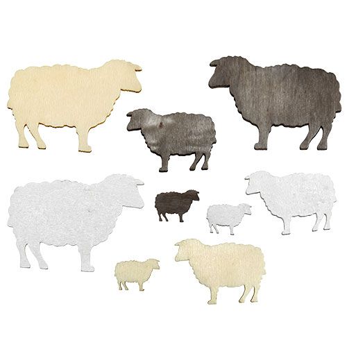 Article Mélange de figurines : mouton, assorti 2cm - 6cm Holz 90P