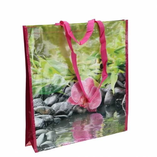 Article Sac shopping avec anses Bonheur plastique 38 × 10 × 40cm