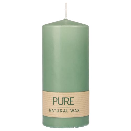 Bougie pilier PURE bougies Wenzel vert émeraude 130/60mm