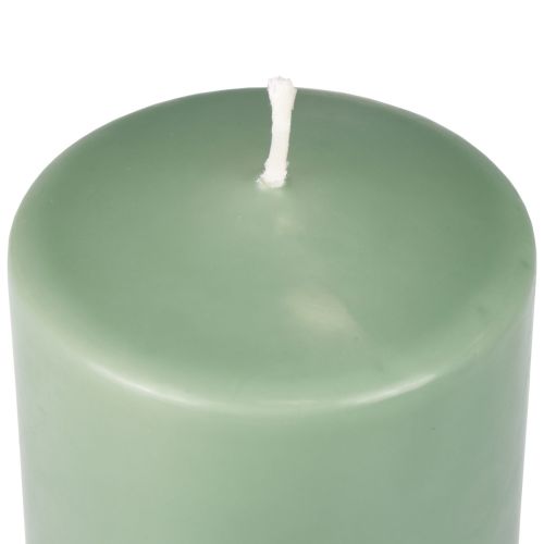 Bougie pilier PURE bougies Wenzel vert émeraude 90/70mm