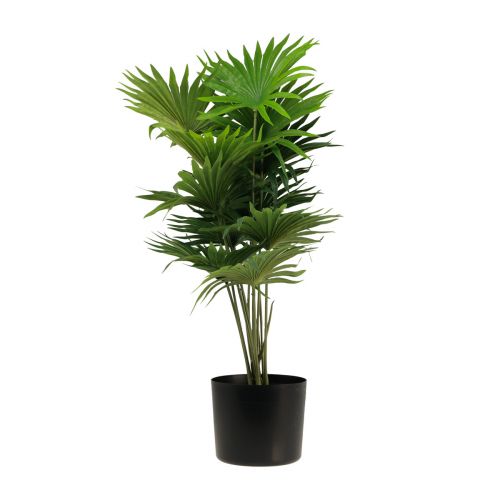 Palmier décoratif éventail palmier plantes artificielles pot vert 80cm
