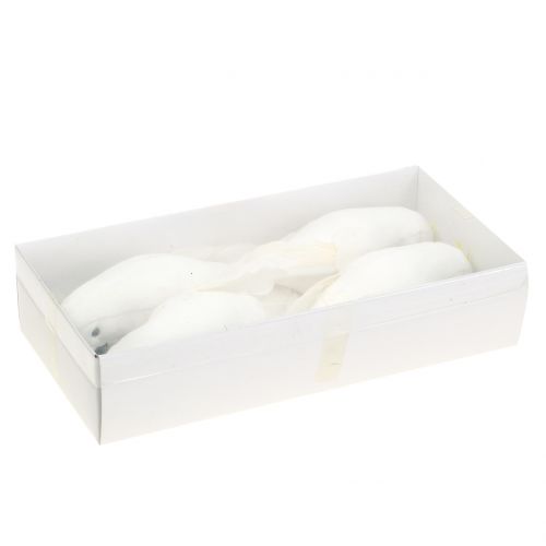 Floristik24 Perroquets avec des plumes Oiseau décoratif cacatoès artificiel blanc 4pcs