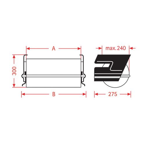 Article Dévidoir papier aluminium sous table ZAC 75cm