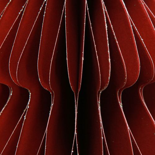 Article Sapin de Noël en papier Bordeaux Pendentif Noël H20cm