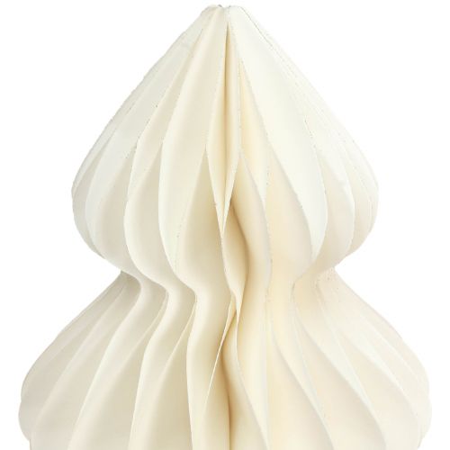 Floristik24 Sapin de Noël en papier blanc avec paillettes Ø48cm H60cm