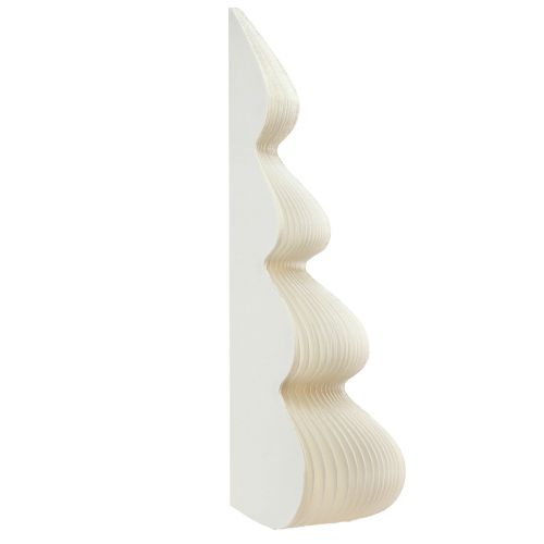 Floristik24 Sapin de Noël en papier blanc avec paillettes Ø48cm H60cm