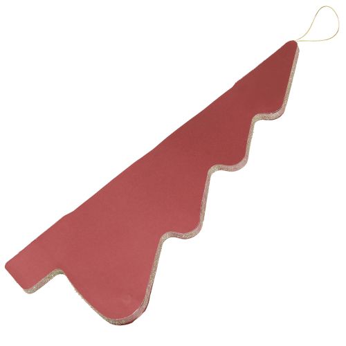 Article Sapin de Noël en papier à suspendre Bordeaux H40cm 2pcs