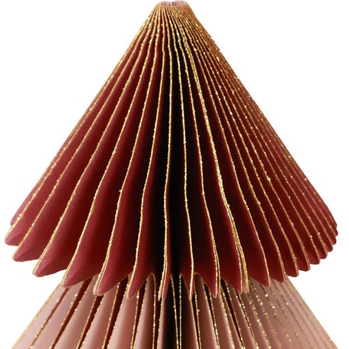 Article Sapin de Noël en papier Sapin de Noël en papier Bordeaux H30cm