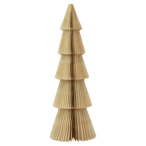 Floristik24 Papier sapin de Noël en papier sapin de Noël crème, doré H60cm