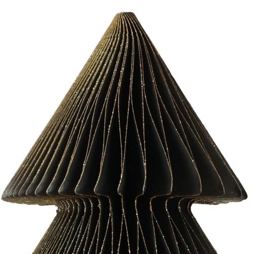Floristik24 Sapin de Noël en papier Sapin de Noël en papier Noir H30cm