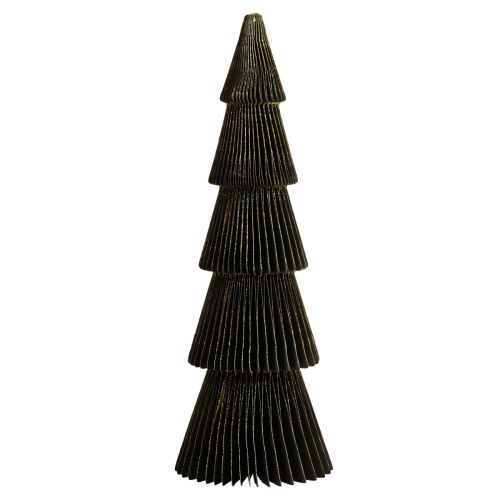 Floristik24 Sapin de Noël en papier Sapin de Noël en papier Noir H60cm