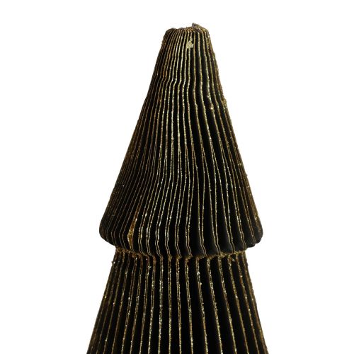 Floristik24 Sapin de Noël en papier Sapin de Noël en papier Noir H60cm