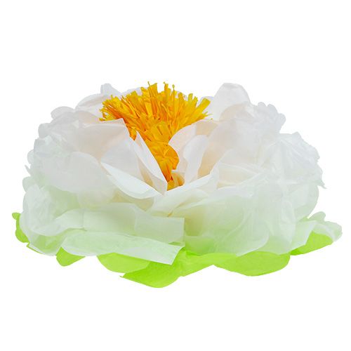 Floristik24 Fleur en papier Ø28cm à suspendre vert-blanc