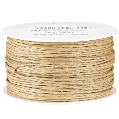 Fil de papier enveloppé dans du fil Ø2mm 100m naturel