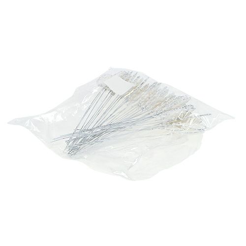 Floristik24 Cœur de papier sur fil 5cm Blanc 36P