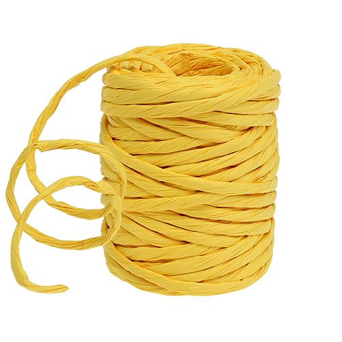 Floristik24 Cordon en papier renforcé 6 mm 23 m jaune