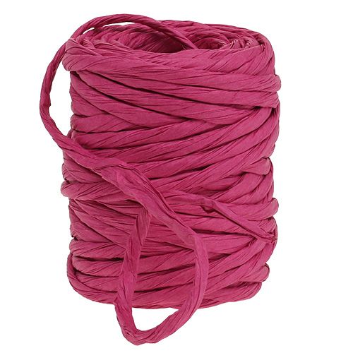 Floristik24 Cordon de papier 6mm 23m rose