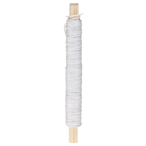 Article Fil de cordon en papier enroulé Ø0,8mm 22m blanc