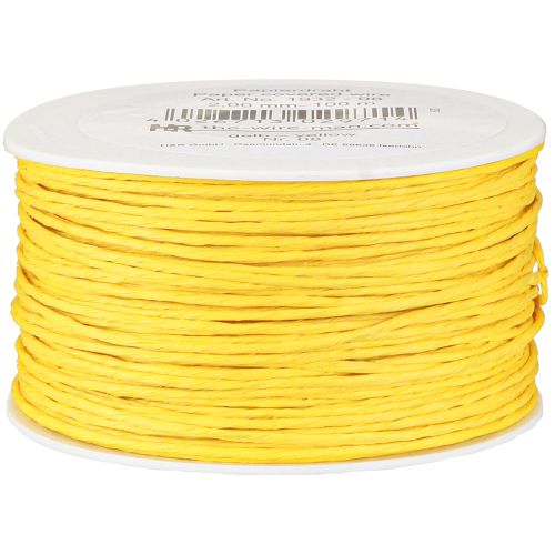 Floristik24 Cordon de papier enroulé Ø2mm 100m jaune