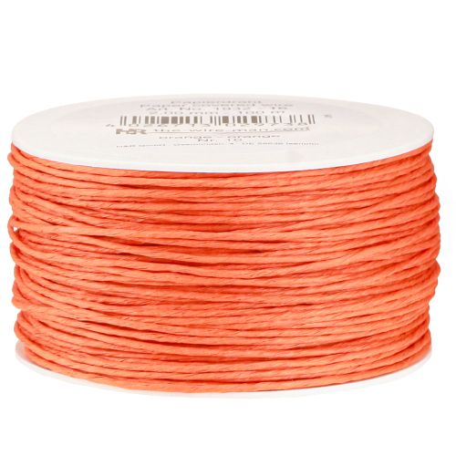 Cordon papier enroulé Ø2mm 100m Orange