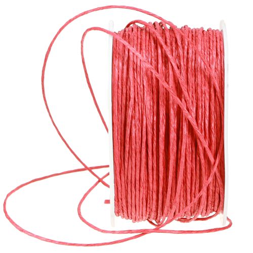 Article Cordon de papier enroulé Ø2mm 100m rouge