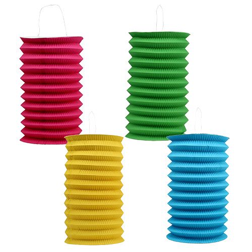 Floristik24 Lanterne en papier Ø15cm coloris assortis 4 pièces