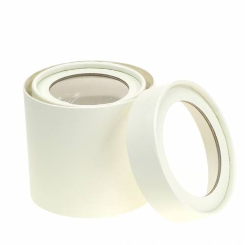 Article Jardinière ronde carton crème Ø10/12cm lot de 2