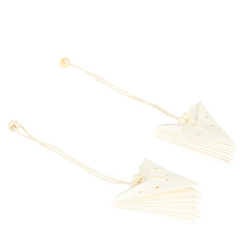 Article Pendentif de Noël décoratif étoile en papier blanc Ø10cm 8 pièces