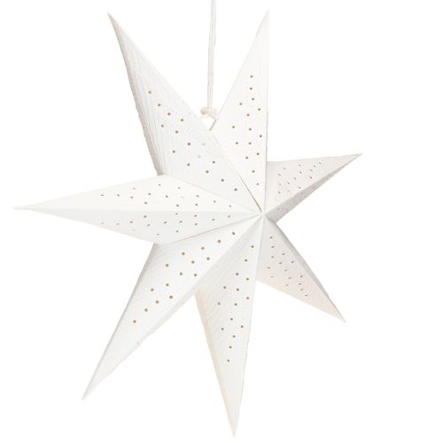 Article Étoiles en papier pour guirlandes lumineuses de Noël, blanches, 45 cm, lot de 3