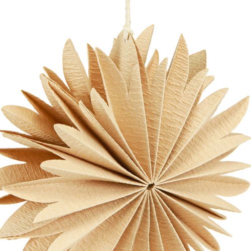 Article Étoiles en papier pour décorations d'arbre suspendues blanc naturel 16cm 6 pcs