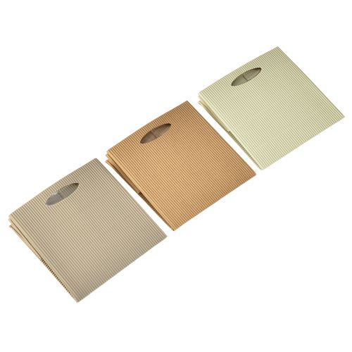 Article Sac en papier 12cm marron crème beige sac cadeau 6 pièces