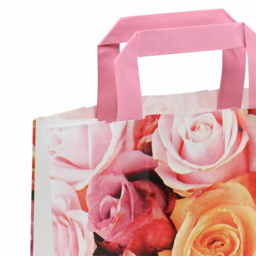 Floristik24 Sac en papier rose 22cm x 10cm x 28cm 25pcs