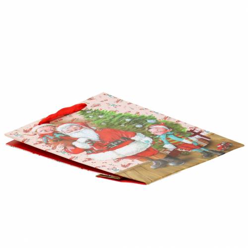 Floristik24 Sac cadeau sac en papier "Père Noël" H24cm