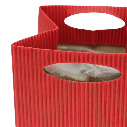 Floristik24 Jardinière en pots de fleurs en sac rouge 8,5cm 12pcs