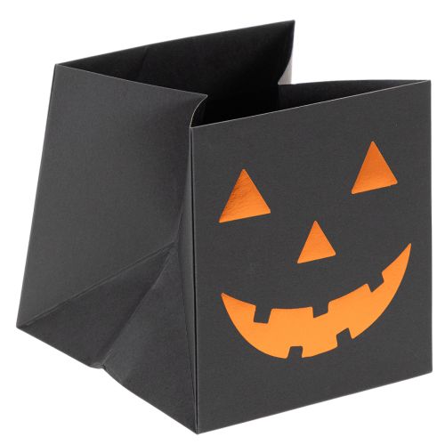 Pot de fleurs citrouille en sac en papier, décoration d'Halloween, 10 cm, lot de 6