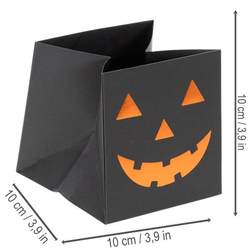 Pot de fleurs citrouille en sac en papier, décoration d'Halloween, 10 cm, lot de 6 | Floristik24.be