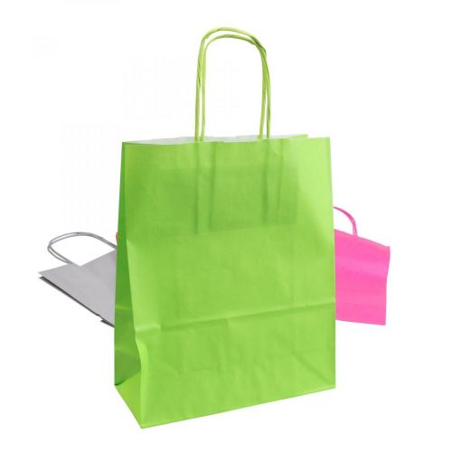 Article Sac papier sac cadeau papier coloré 18×22×8cm 30p