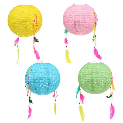 Sorte colorée de lanterne en papier. Ø25cm 4pcs