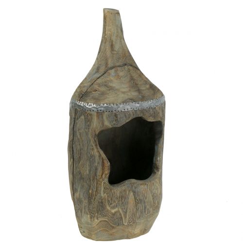 Floristik24 Sculpture décorative en bois de Paulownia Ø15cm H39cm