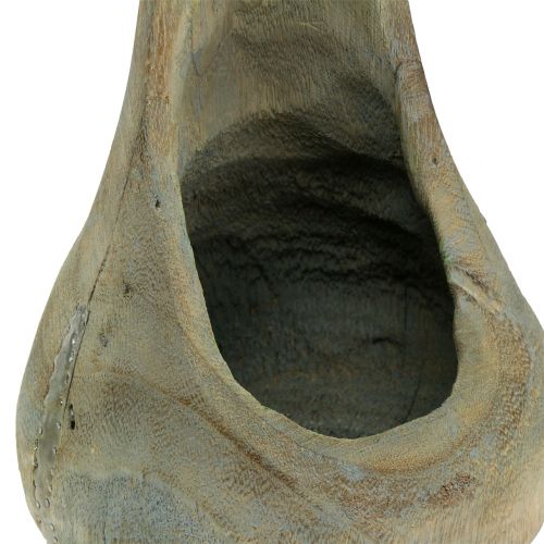 Floristik24 Cache-pot Bois de Paulownia Ø17cm H30cm
