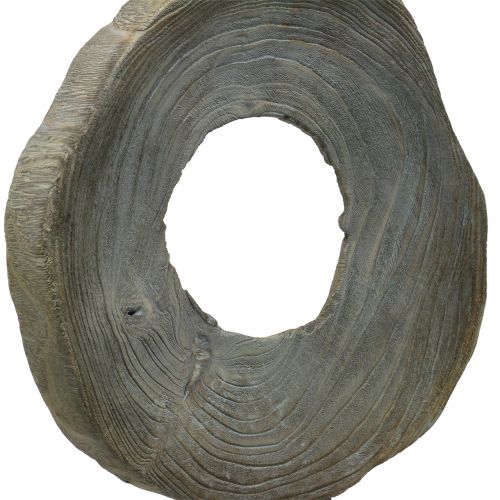 Article Sculpture décorative en bois de paulownia lavé gris H60cm