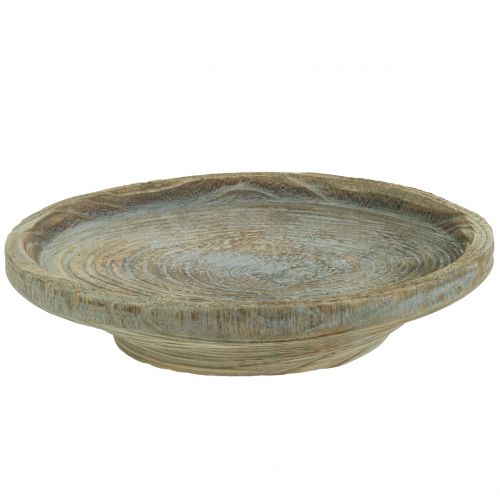 Floristik24 Assiette décorative en bois de Paulownia Ø26cm