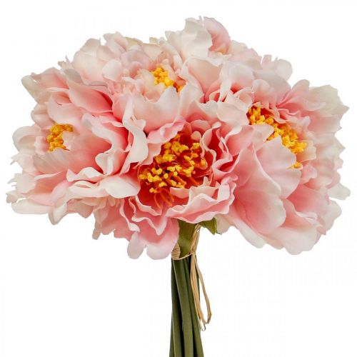 Floristik24 Paeonia pivoine fleur artificielle Pivoine rose Ø6cm 28cm 7pcs