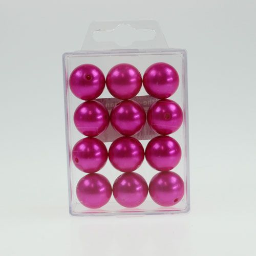 Article Perles décoratives Ø2cm rose 12 pcs