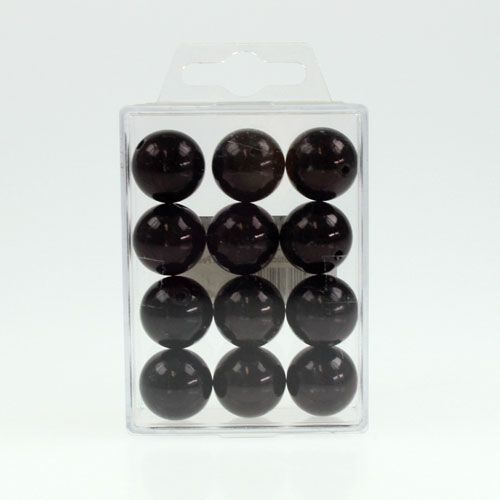 Article Perles décoratives Ø2cm noires 12 pcs