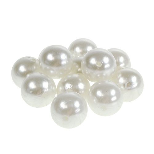 Floristik24 Perles blanches Ø20mm 200g 50pcs
