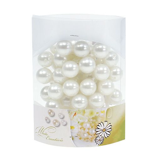 Floristik24 Perles blanches Ø20mm 200g 50pcs