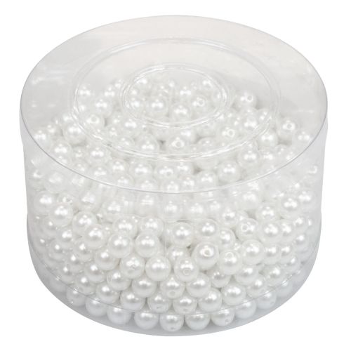 Floristik24 Perles décoratives à enfiler perles artisanales blanches 8mm 300g
