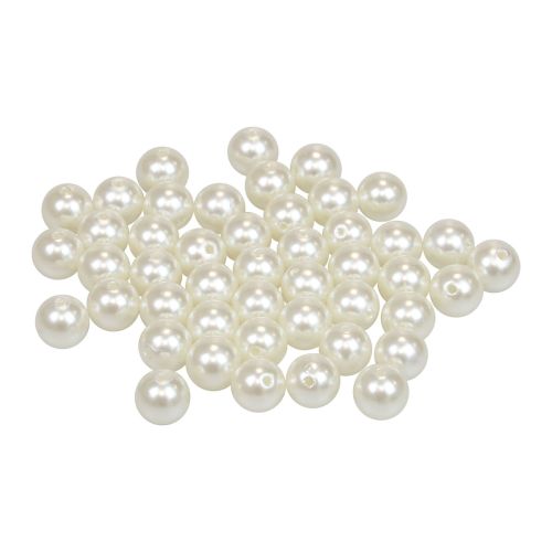 Article Perles à enfiler perles artisanales blanc crème 12mm 300g