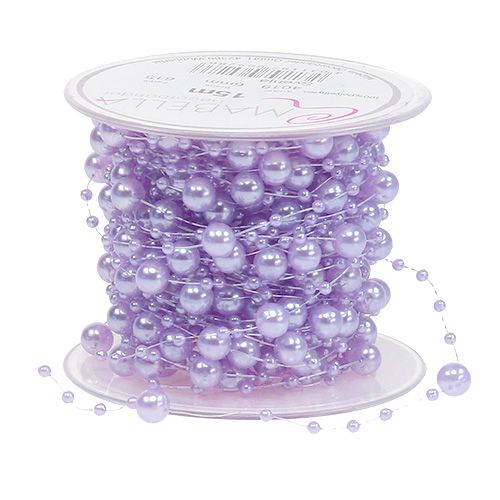 Article Perle cordon violet 6mm 15m